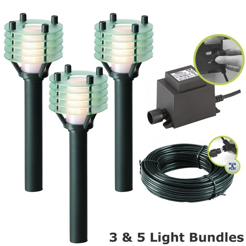 Techmar Larix Garden Led Post Light Kit, 12 Volt Outdoor Post Lights